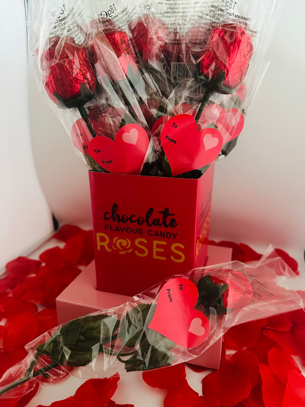 Chocolate Flavoured Candy Roses 18g