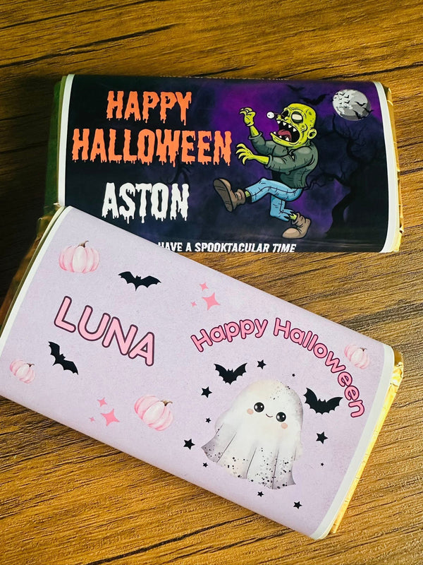 Personalised Halloween Galaxy Chocolate Bar