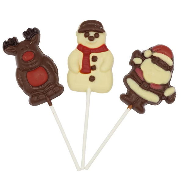 Stockley's Chocolate Festive Lollipops 28g