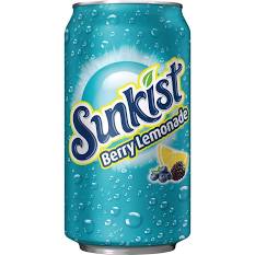 Sunkist Berry Caffeine-Free Lemonade Soda Pop, 12 Fl Oz